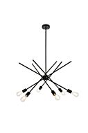 Armin 6-Light Pendant in Black