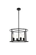 Agnys 4-Light Pendant in Black