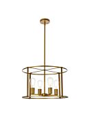 Agnys 4-Light Pendant in Brass