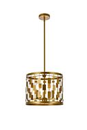 Levante 3-Light Pendant in Brass