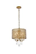 Elise 4-Light Pendant in brass