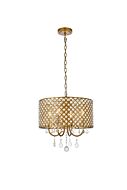 Elise 4-Light Pendant in brass