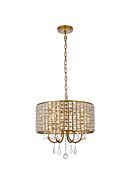 Elise 4-Light Pendant in brass