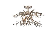 Priscilla 4-Light Flush Mount in Silver Leaf