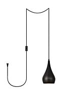 Nora 1-Light Plug in Pendant in Black