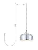 Nora 1-Light Plug in Pendant in Burnished Nickel