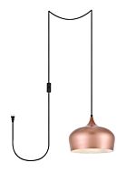 Nora 1-Light Plug in Pendant in Honey Gold