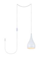 Nora 1-Light Plug in Pendant in White