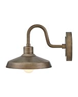 Forge 1-Light Small Wall Mount Lantern in Burnished Bronze