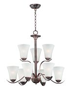 Maxim Vital 9 Light Transitional Chandelier in Oil Rubbed Bronze