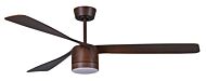 Peregrine 1-Light 56in Hanging Ceiling Fan in Dark Koa