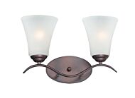 Maxim Vital 2 Light Bathroom Vanity Light in Oil Rubbed Bronze