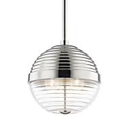 Hudson Valley Easton 3 Light 11 Inch Mini Pendant in Polished Nickel