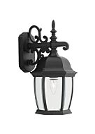 Tiverton 1-Light Wall Lantern in Black