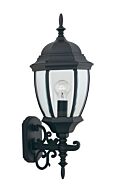 Tiverton 1-Light Wall Lantern in Black