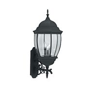 Tiverton 3-Light Wall Lantern in Black