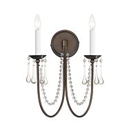 Plumette Two Light Wall Sconce in Chestnut Bronze by Maxim