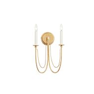 Plumette Two Light Wall Sconce in Gold Leaf by Maxim