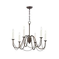 Plumette 6-Light Chandelier in Chestnut Bronze