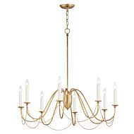 Plumette 8-Light Chandelier in Gold Leaf