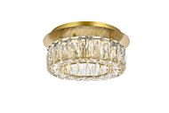 Monroe 1-Light LED Flush Mount in Gold