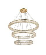 Monroe 3-Light LED Chandelier in Gold