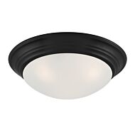 Tap 2-Light Flush Mount in Matte Black