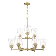 Westin 9-Light Chandelier in Brushed Gold