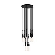 Louise 11-Light Chandelier in Matte Black