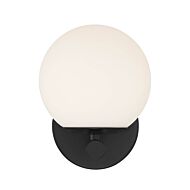 Crown Heights 1-Light Wall Sconce in Matte Black