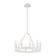 Carousel 10-Light Chandelier in Matte White