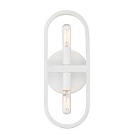 Carousel 2-Light Wall Sconce in Matte White