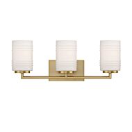 Leavenworth 3-Light Bathroom Vanity Light in Brushed Gold