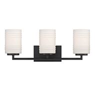 Leavenworth 3-Light Bathroom Vanity Light in Matte Black