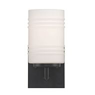 Leavenworth 1-Light Wall Sconce in Matte Black