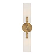 Manhasset 2-Light Wall Sconce in Old Satin Brass