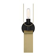 U Turn 2-Light Wall Sconce in Matte Black