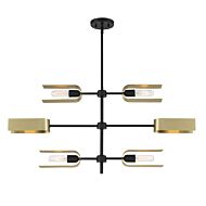 U Turn 6-Light Island Pendant in Matte Black