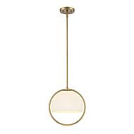 Eterna 1-Light Pendant in Brushed Gold