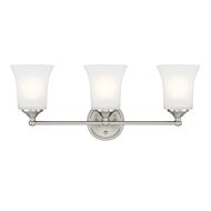 Bronson 3-Light Bathroom Vanity Light in Brushed Nickel