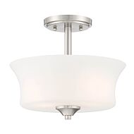 Bronson 2-Light Semi-Flush Mount in Brushed Nickel