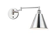 Library One Light Wall Sconce in Polished Nickel by Maxim