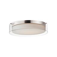 Duo 1-Light LED Flush Mount in Satin Nickel