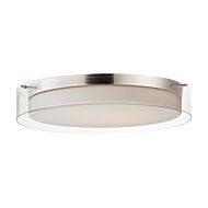 Duo 1-Light LED Flush Mount in Satin Nickel