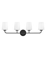 Kline 4-Light LED Bathroom Vanity Light in Black