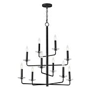 Madeira Ten Light Chandelier in Anthracite by Maxim