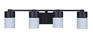 Craftmade District 4 Light Bathroom Vanity Light in Flat Black