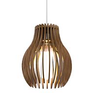 Stecche di Legno 1-Light Pendant in American Walnut