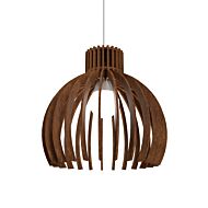 Stecche di Legno 1-Light Pendant in Imbuia