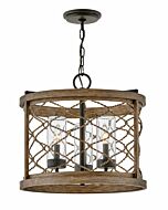 Hinkley Finn 3-Light Outdoor Pendant In Oil Rubbed Bronze